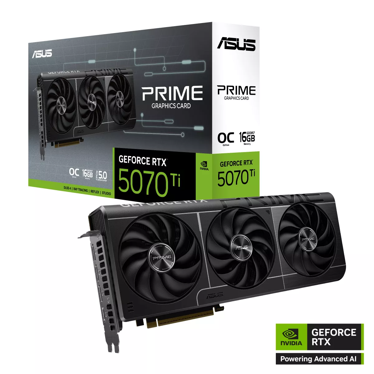 ASUS PRIME GeForce RTX 5070 Ti 16GB GDDR7 OC Edition Gaming Grafikkarte