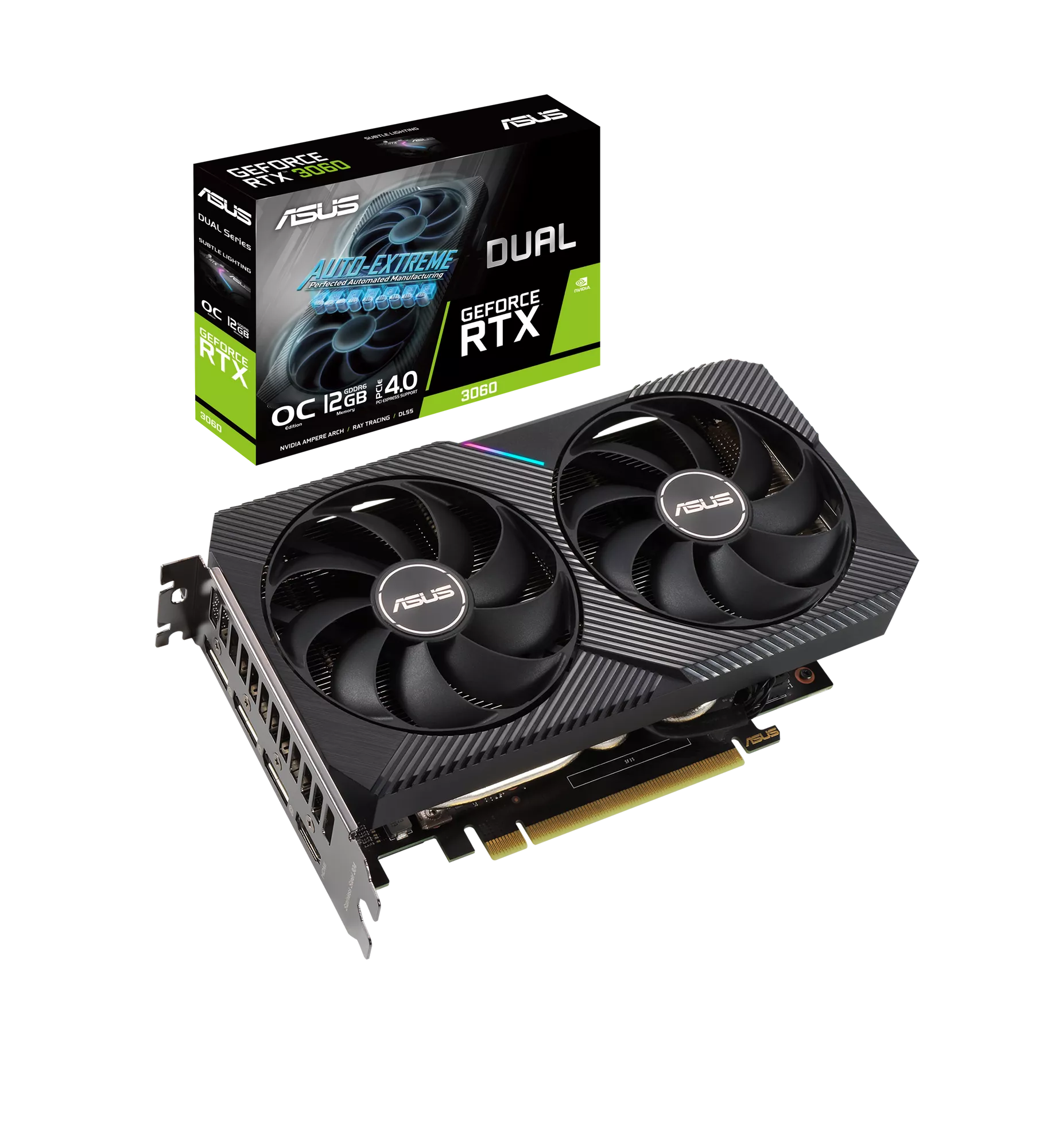 ASUS GeForce Dual RTX 3060 12GB V2 OC Edition Gaming Grafikkarte