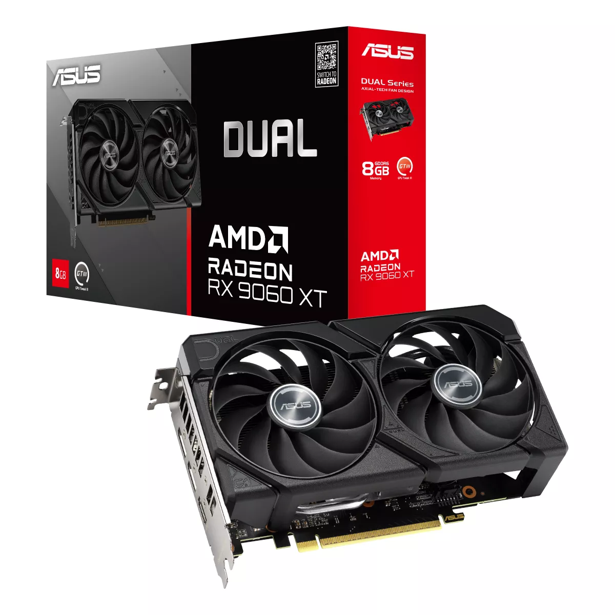 ASUS Dual Radeon RX9060XT 8G GDDR6 Gaming Grafikkarte