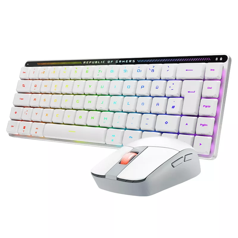 BUNDLE ROG Falchion RX Low Profile Tastatur + ROG Impact III Wireless White